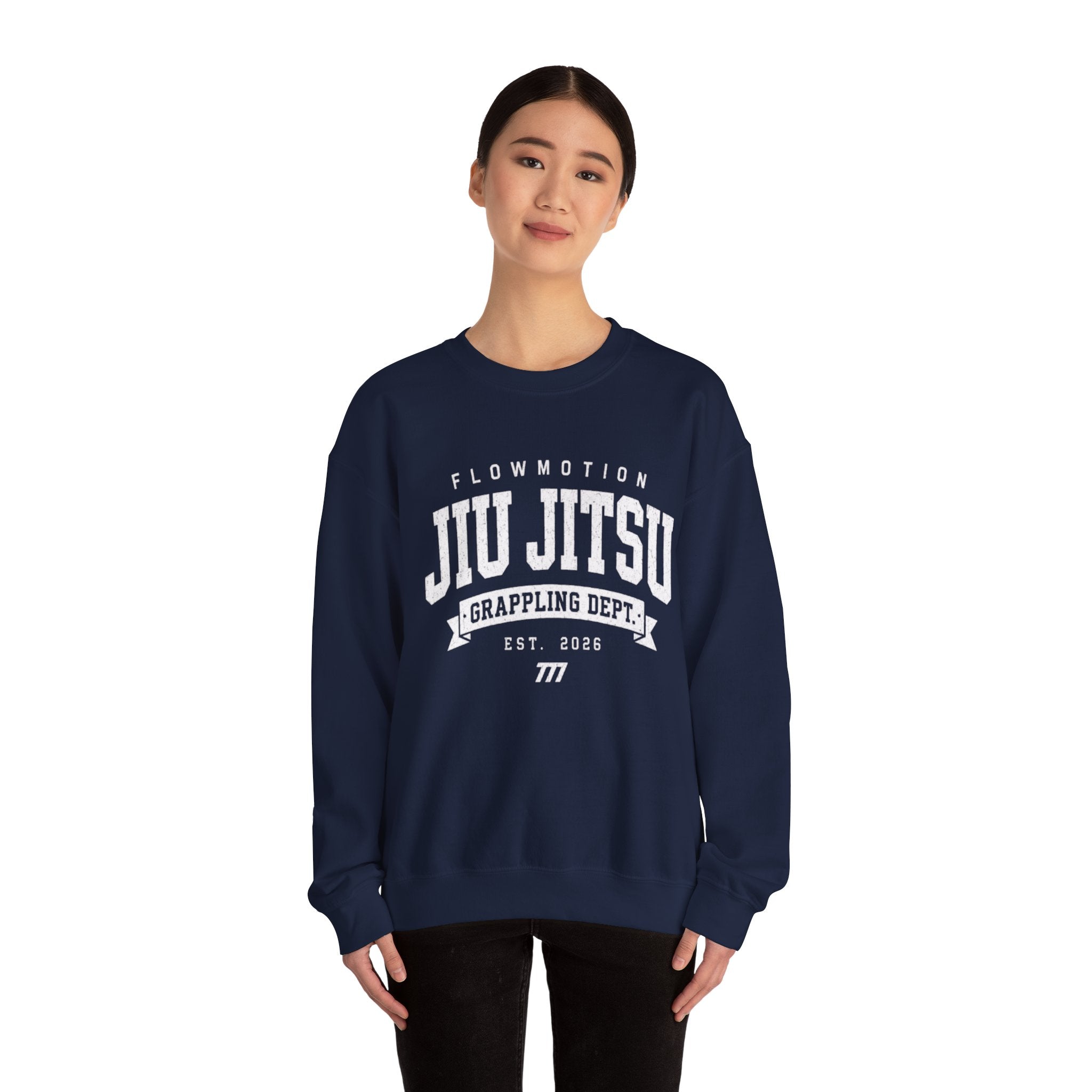Jiu Jitsu Crewneck Sweatshirt — "Move With Intention" Grappling Crew