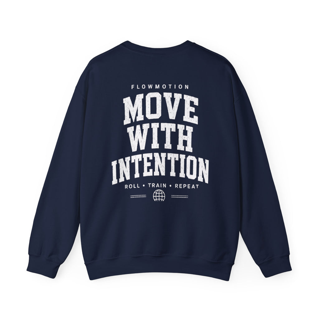 Jiu Jitsu Crewneck Sweatshirt — "Move With Intention" Grappling Crew